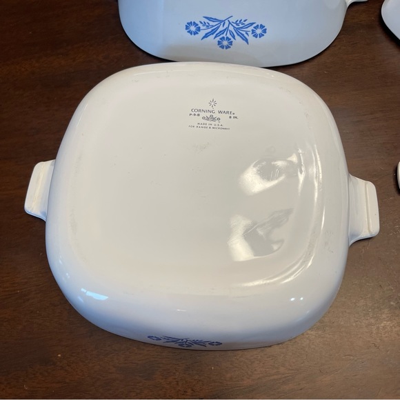 VINTAGE CORNING WARE White Blue Casserole Dishes - Picture 6 of 15